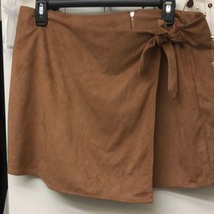 Tan Skort with Front Tie